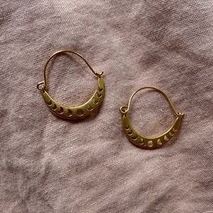 Phases of the Moon Hoop Earrings